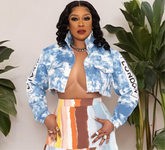 Over Do Tie Dye Denim Jacket