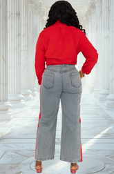 Off Limits Wide Leg Slit Pants