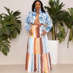 Over Do Tie Dye Denim Jacket